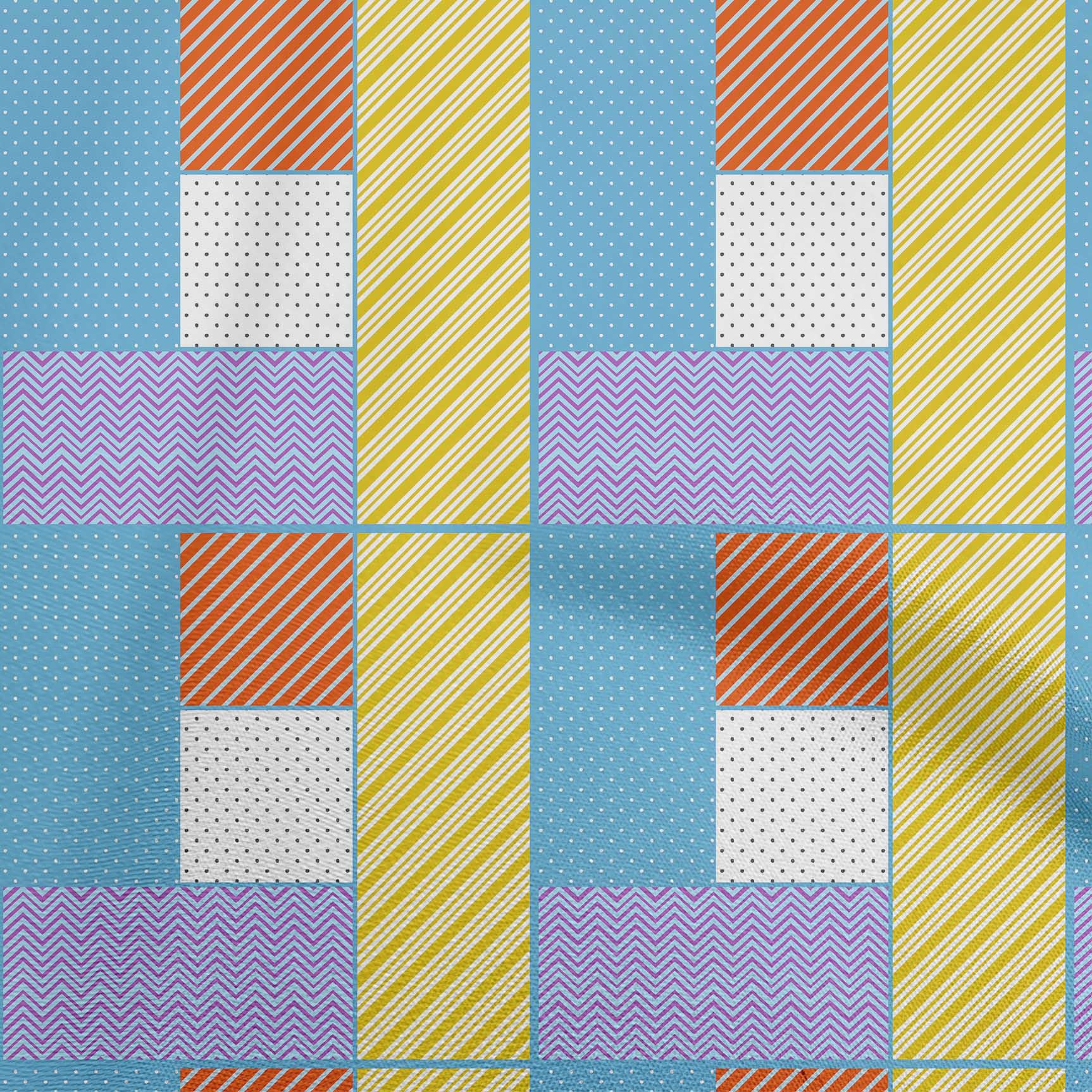 

oneOone Cotton Flex Brown Fabric Геометрична тканина для шиття у дворі Принт для шиття одягу своїми руками 40 дюймів 42 Inch Wide - Viscose Chiffon світло-синій колір