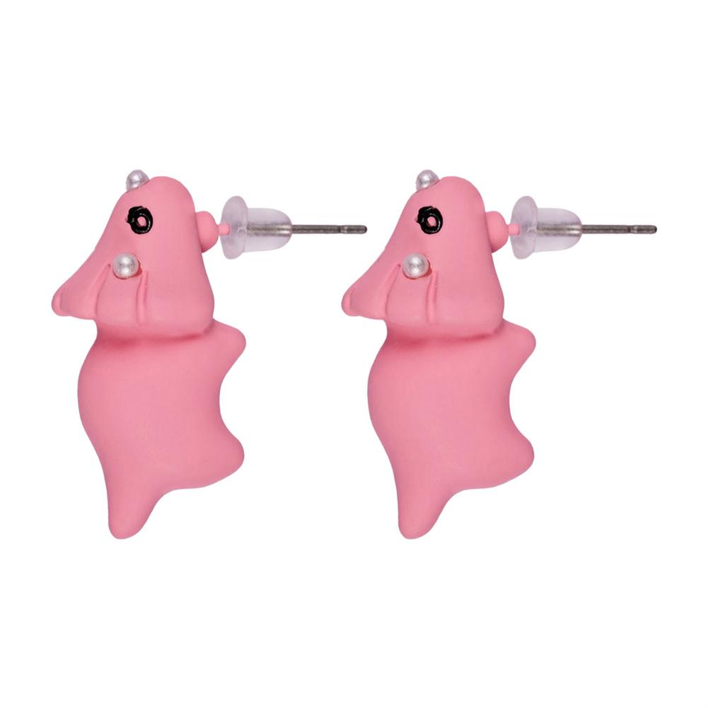 Kolip Серьги из смолы Ручная работа Милые Животные Серьги-гвоздики Серьги-пусеты Для Женщин Девочек розовый