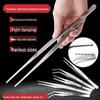 304 Stainless Steel Multifunctional Tweezers: Thickened Straight & Round Head, Bent Tip, Ideal for Aquatic Plants and Succulents.