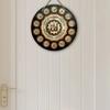 Islamic Allah & Calligraphy Wooden Sign, Charming Round Sign for Front Door, Wall Hanging Decor - Ideal Muslim Home Decor & Religious Gift