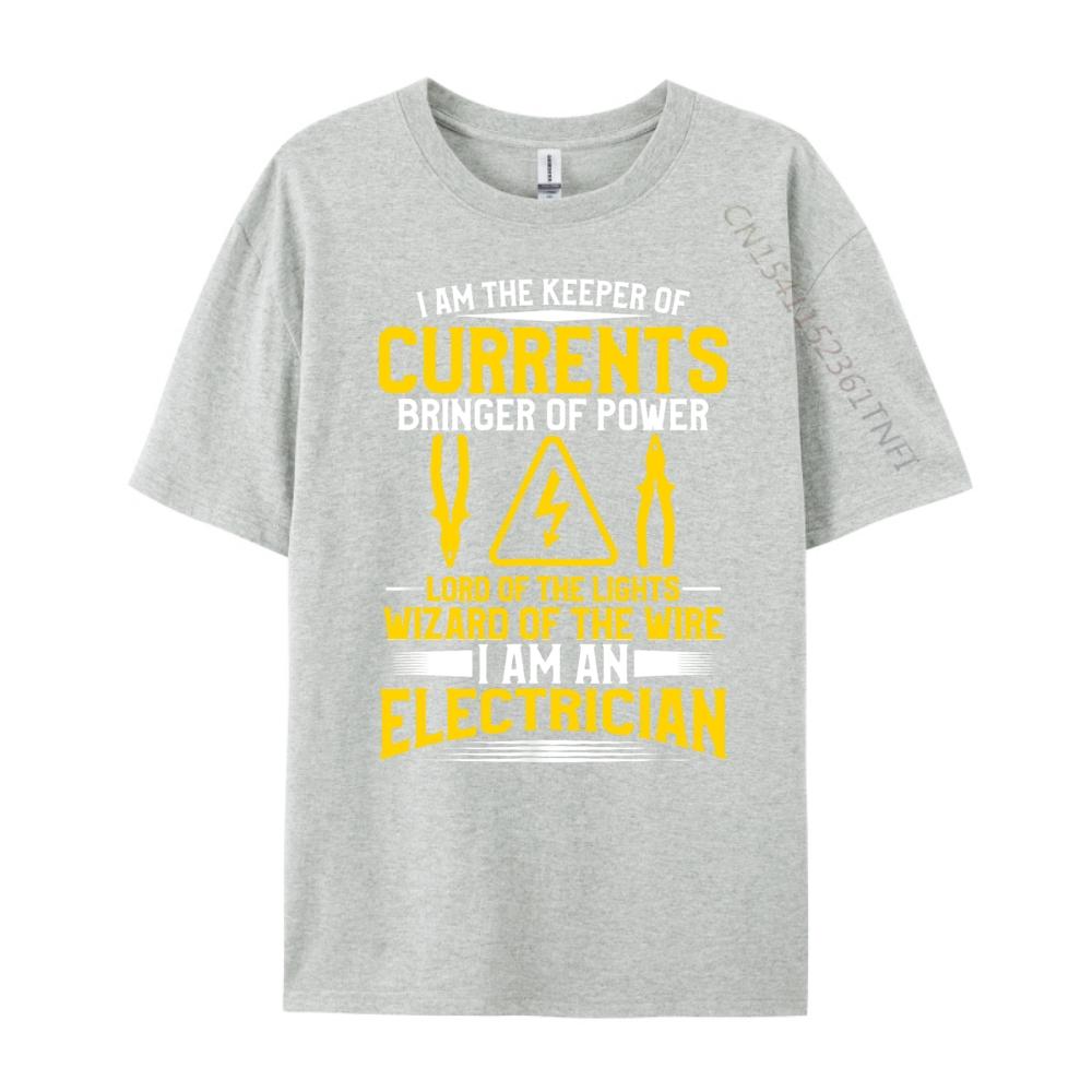 I Am The Keeper Of The Currents Bringer Of Power Electrician Free Shippping Items Lowest Prices T Shirt Men T-shirt Normal