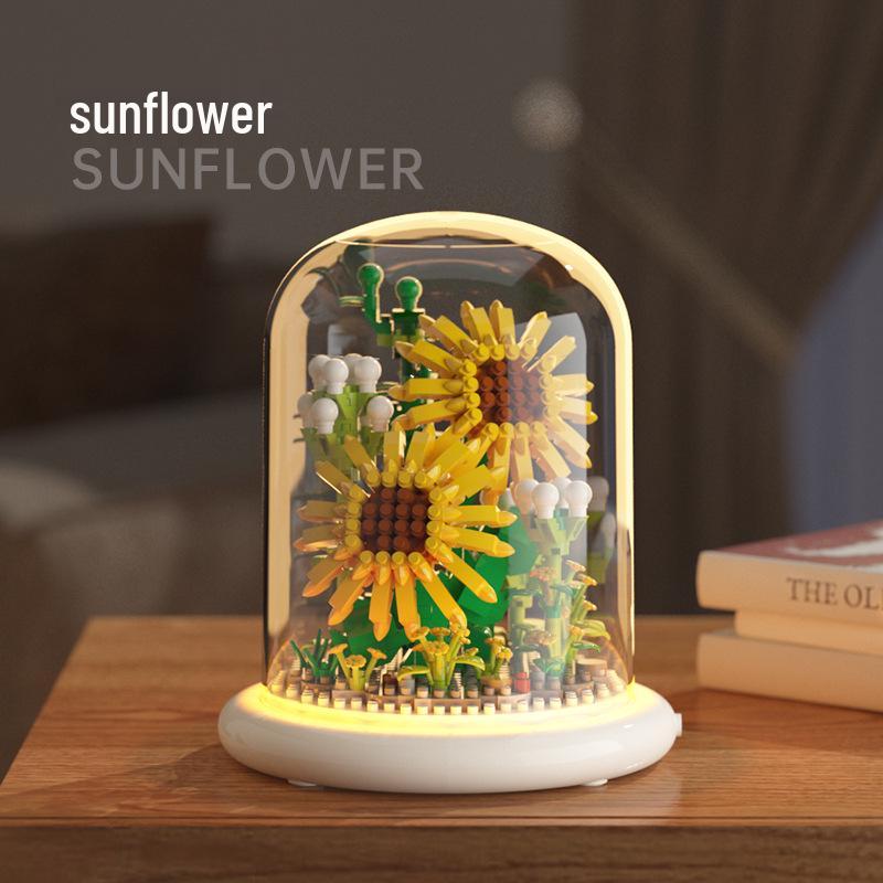 M1096 Jihui Sunflower Building Blocks - Compatible with Lego, Educational Toy for Kids, Ideal Gift for Boys and Girls