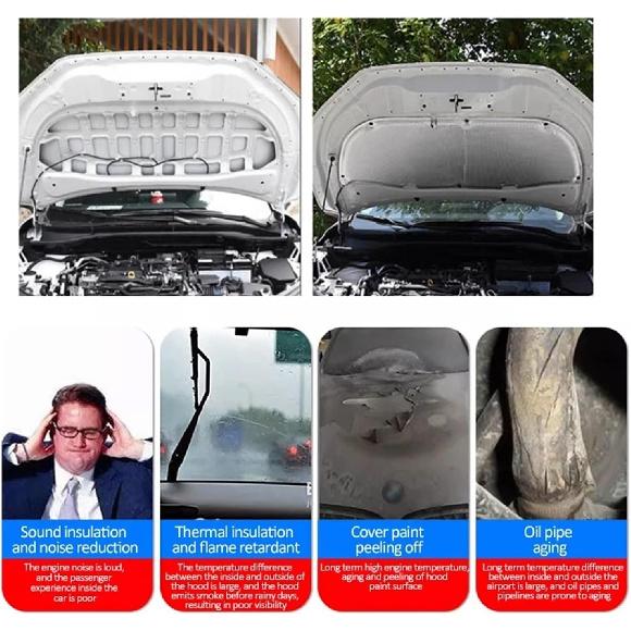 Motorhauben-Motorisolierung, Kompatibel für Kia Sportage 3 SL 2011~2016 2012 2013 Schallschutz Wärme Baumwollfutter Kofferraumabdeckung Pad Matte Zubehör