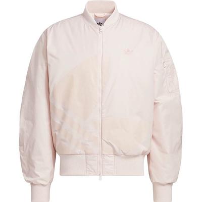 adidas Jaqueta Unissex Originals Logo com Zíper Esportiva Gola Alta Solta Manga Longa Jaqueta Miracle-Quartz JL8382