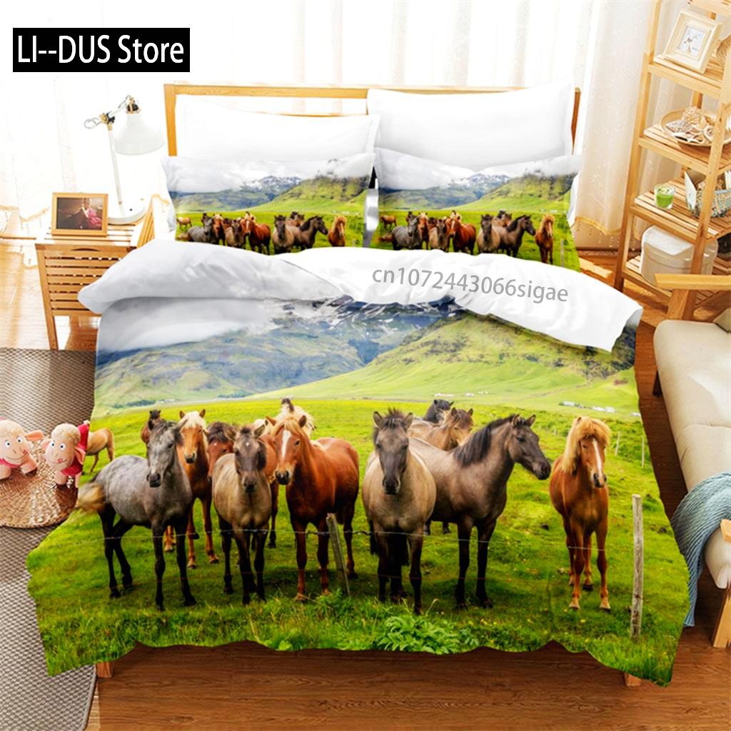 Comforter Animal World Bedding Set 3D Bedding Digital Printing Queen Size Bedding Set Fashion Design Comforter (quilt)-EU Single(135*200cm)3pcs