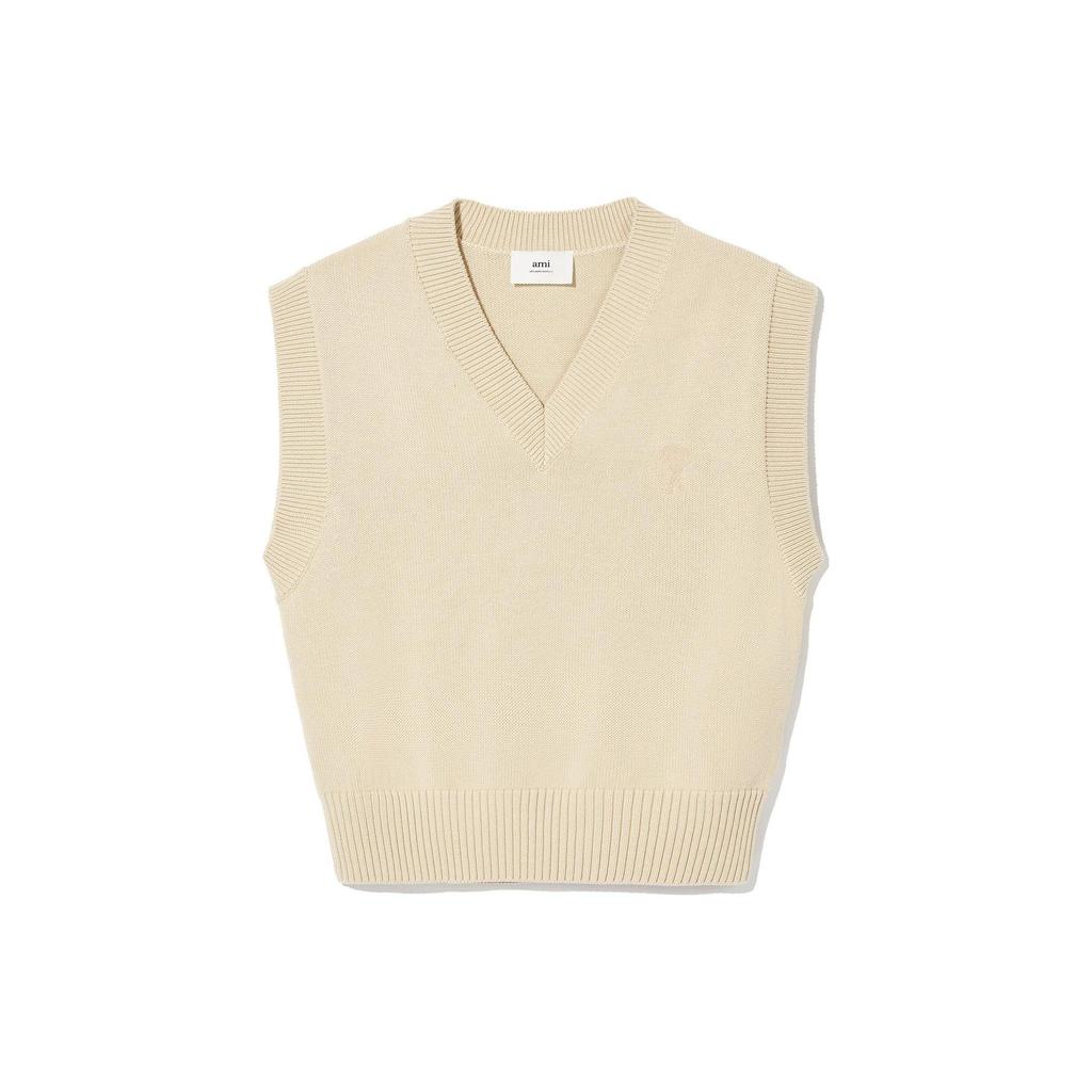 AMIPARIS Tank Tops Men's Beige V-neck Moderate UKS708016714