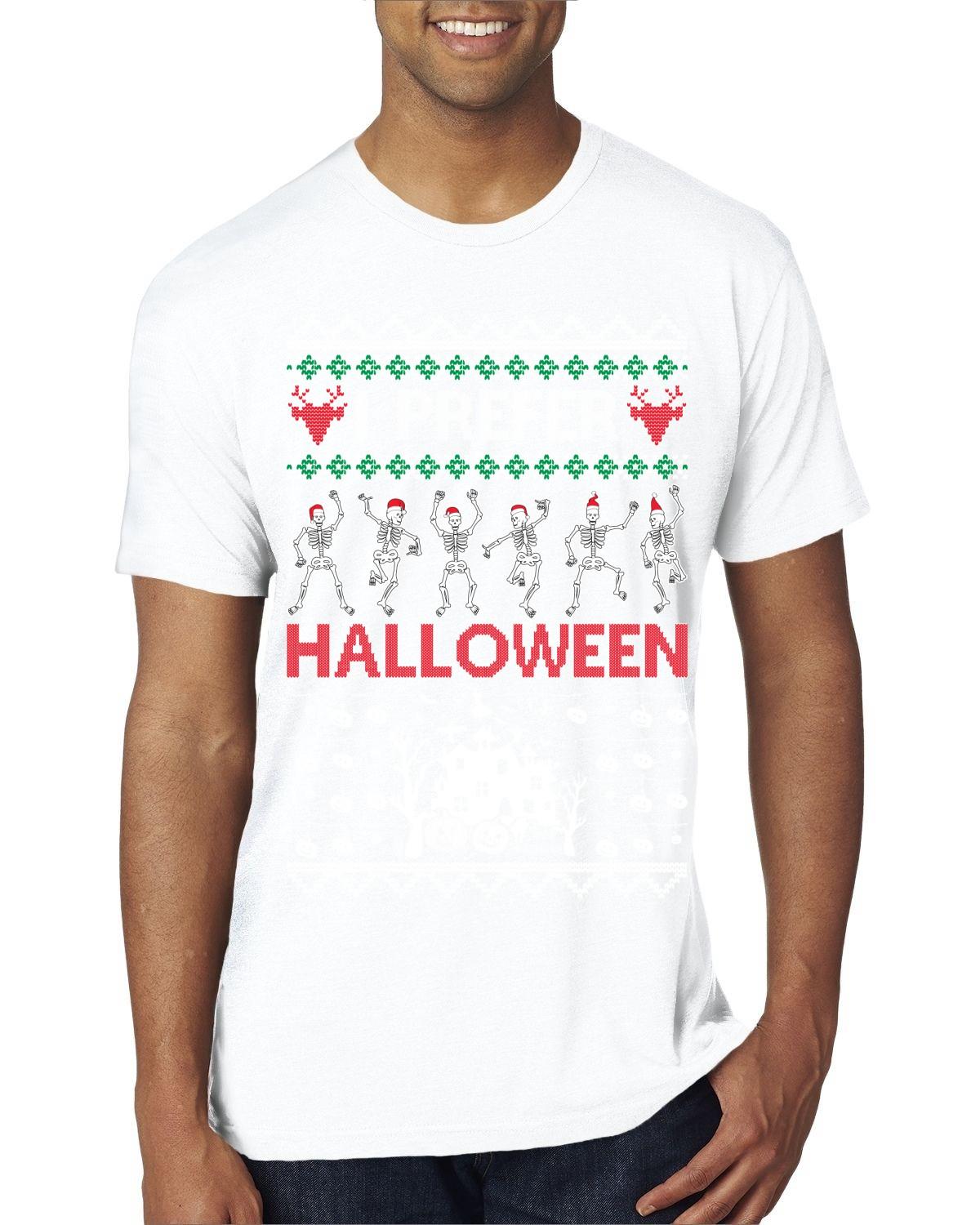 I Prefer Halloween Dancing Skeletons Men Premium TriBlend TShirt S