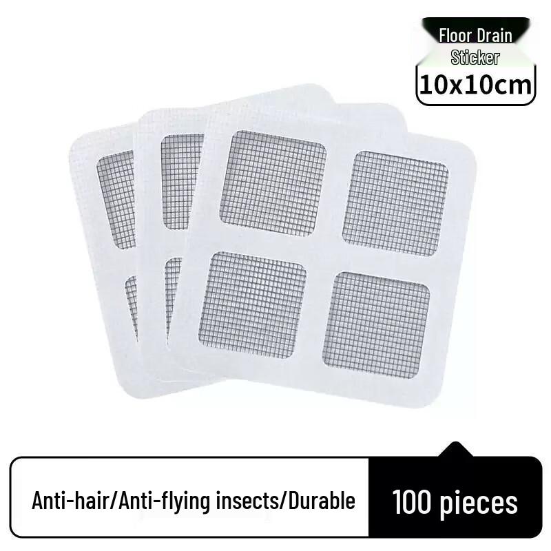 Disposable Bathroom Floor Drain Hair Filter Mesh (100 pcs)