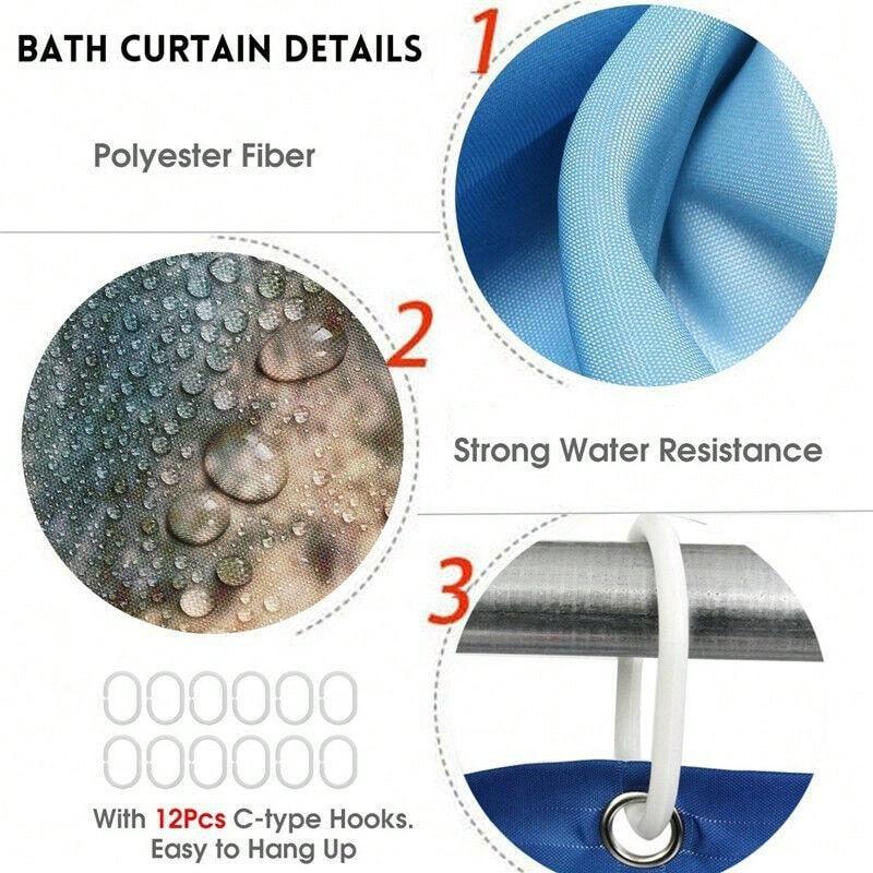 Charming Floral Shower Curtain: Embrace The Vibrant Design, Soft Fabric, And Warm Vibes For Your Cozy Bathroom