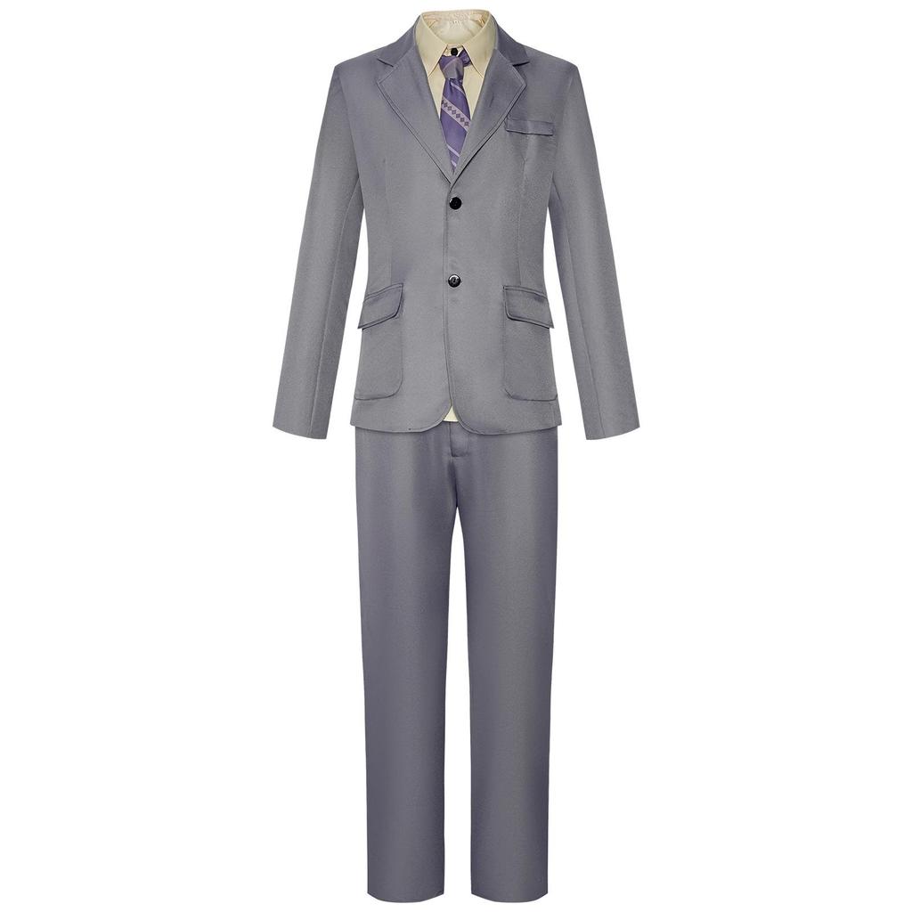 Batman The Dark Knight Joker Cosplay Costume - Heath Ledger Purple Halloween Outfit