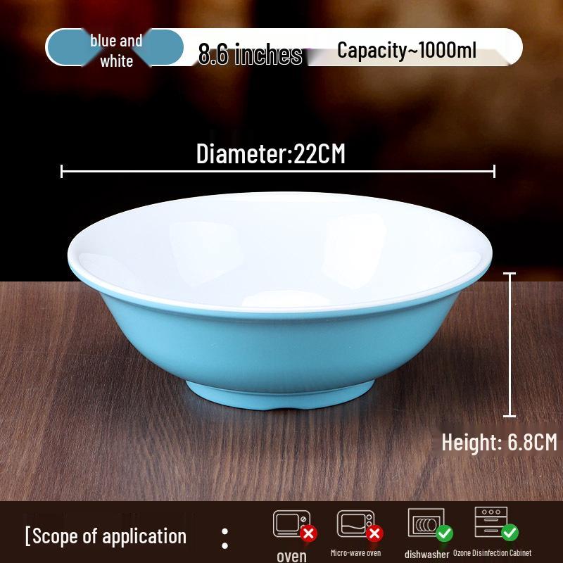 10-Piece Melamine Bowl Set: Ideal for Breakfast, Soup, Congee, Soy Milk, Wonton, Rice Noodle, and Hot & Spicy Soup.