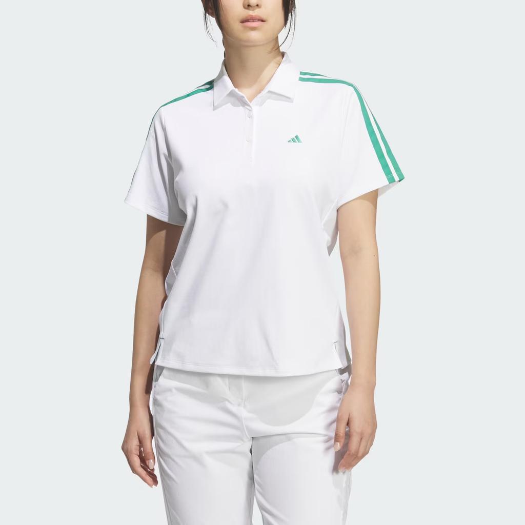 Adidas Climacool Striped Loose Fit Short Sleeve Golf Shirt Women tops KD7210