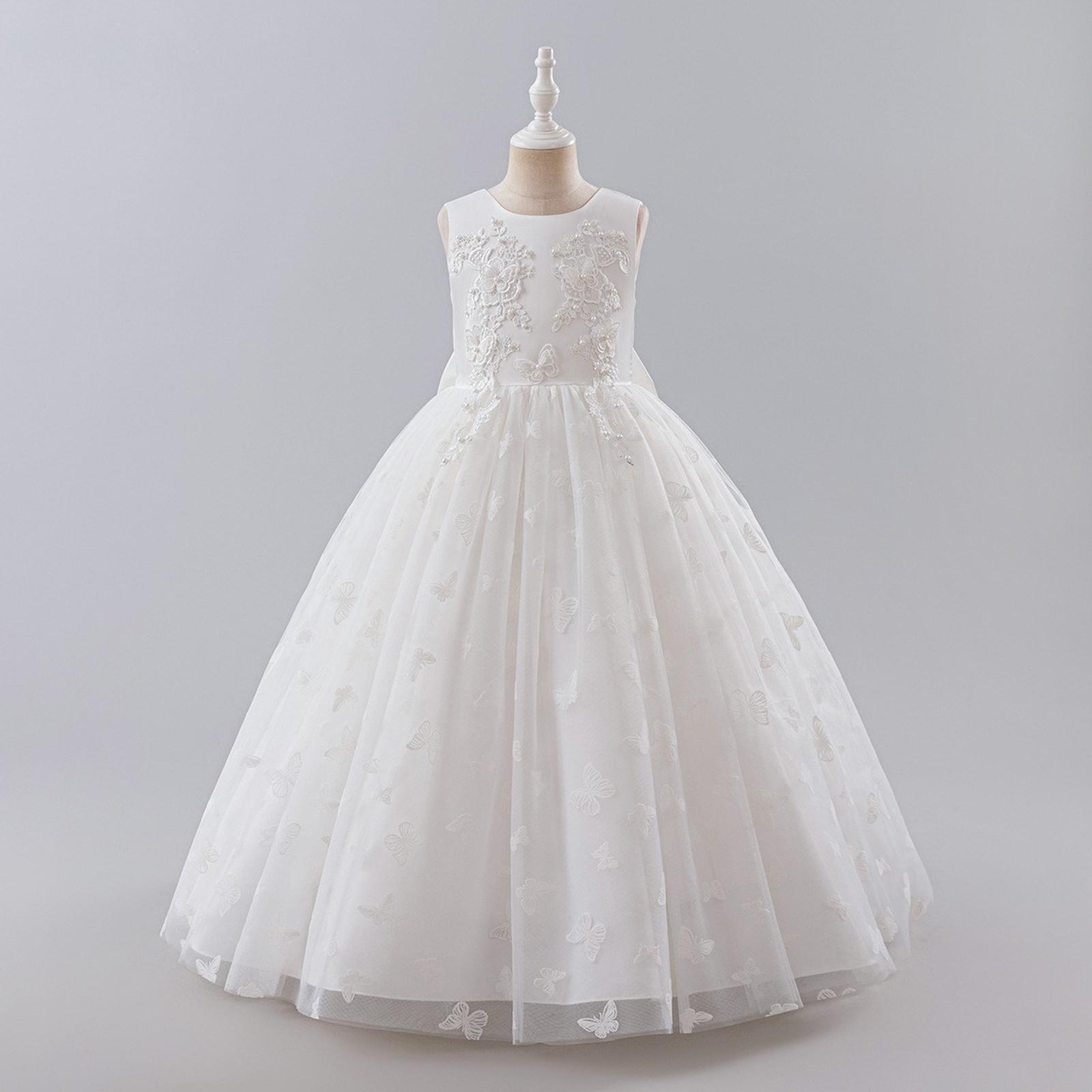 

Платье принцессы для девочек для выступления 150 белый