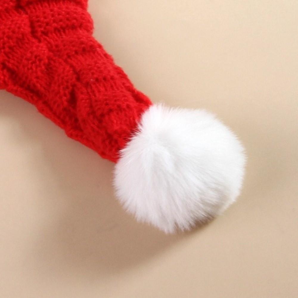 Pet Show Red Pet Christmas Hat Warm Cute Pet Headwear Knitted Pet Costume Cosplay Party