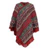 Women Printed Winter Wool Blend Soft Warm Scarf Tassel Wrap Knitted Shawl Scarf