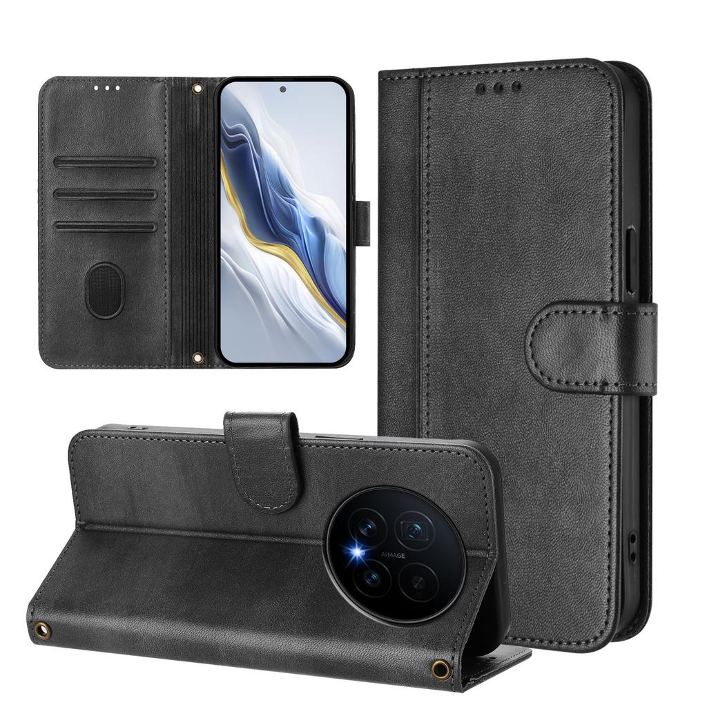 For Honor Magic8 5G Cases Wallet Stand Retro Texture Leather Phone Cover with Lanyard
