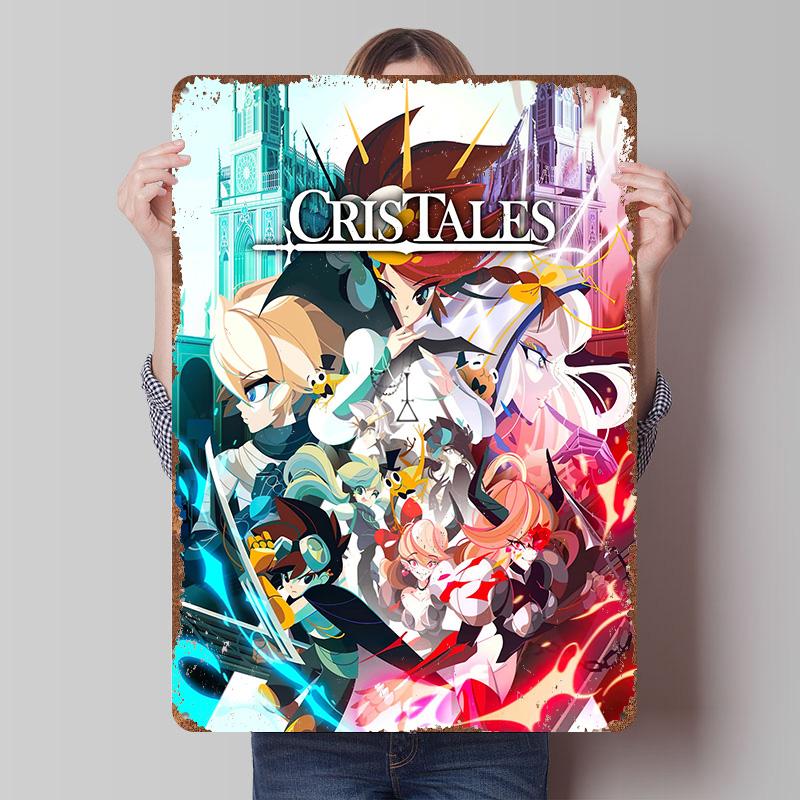 

Cristales The Game Cover Tin Plaque Poster Customized Wall Art Retro Vintage Metal Signs for Man Cave Decoration Living Room 7.9x11.8In(20x30cm)