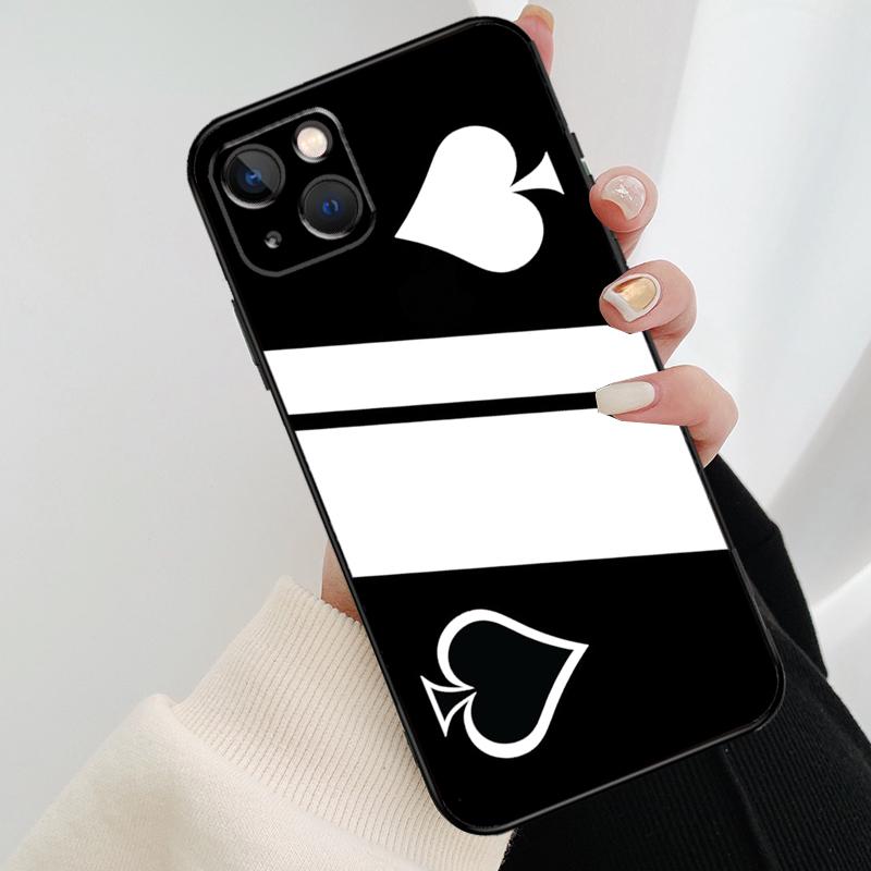 Pik-Ass Poker Handyhülle Für iPhone 17 Pro Max 16 15 11 13 12 14 Pro Max mini 15 16 Plus 16e 17 Air Cover