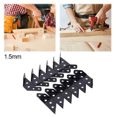 12 PCS Triangular Support Brackets Stainless Steel Furniture Angle Shelf Connector for Wood Furniture Drawer Cabinet Table Chair
