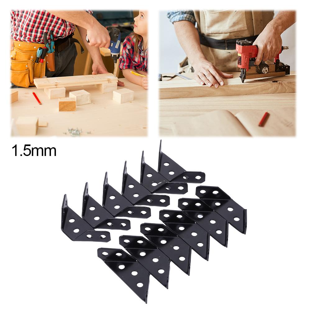 12 PCS Triangular Support Brackets Stainless Steel Furniture Angle Shelf Connector for Wood Furniture Drawer Cabinet Table Chair