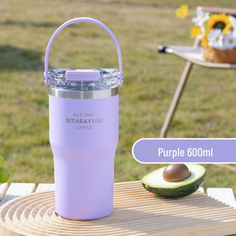 High-Quality Stainless Steel Thermos with Dual Straw - Perfect for Fitness Enthusiasts and Car Use