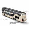 1:30 Scale Alloy Business Bus Models Toys Cars Wheel Pull Back Vehicles with Light Sound Miniature Model for Boys Birthday Gifts