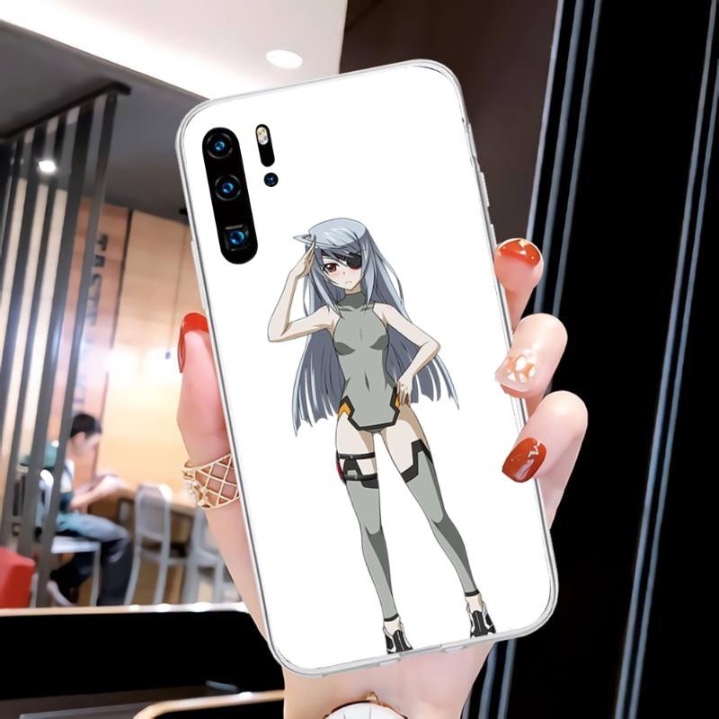 Girl Infinite Stratos Phone Case For Huawei P50 P40 P30 Pro Mate 40 30 Pro Nova 8 8i Y7P Honor Transparent Phone Cover