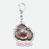 Funny Baby Hippo Cute Keychains Keyring for Accessories Bag Moo Deng Meme Pendant Keyring Jewelry Fans Gifts