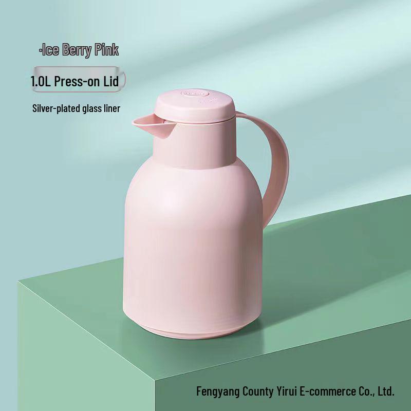Large Capacity Glass-Lined Vacuum Thermos Flask with Double Layer Design 1L