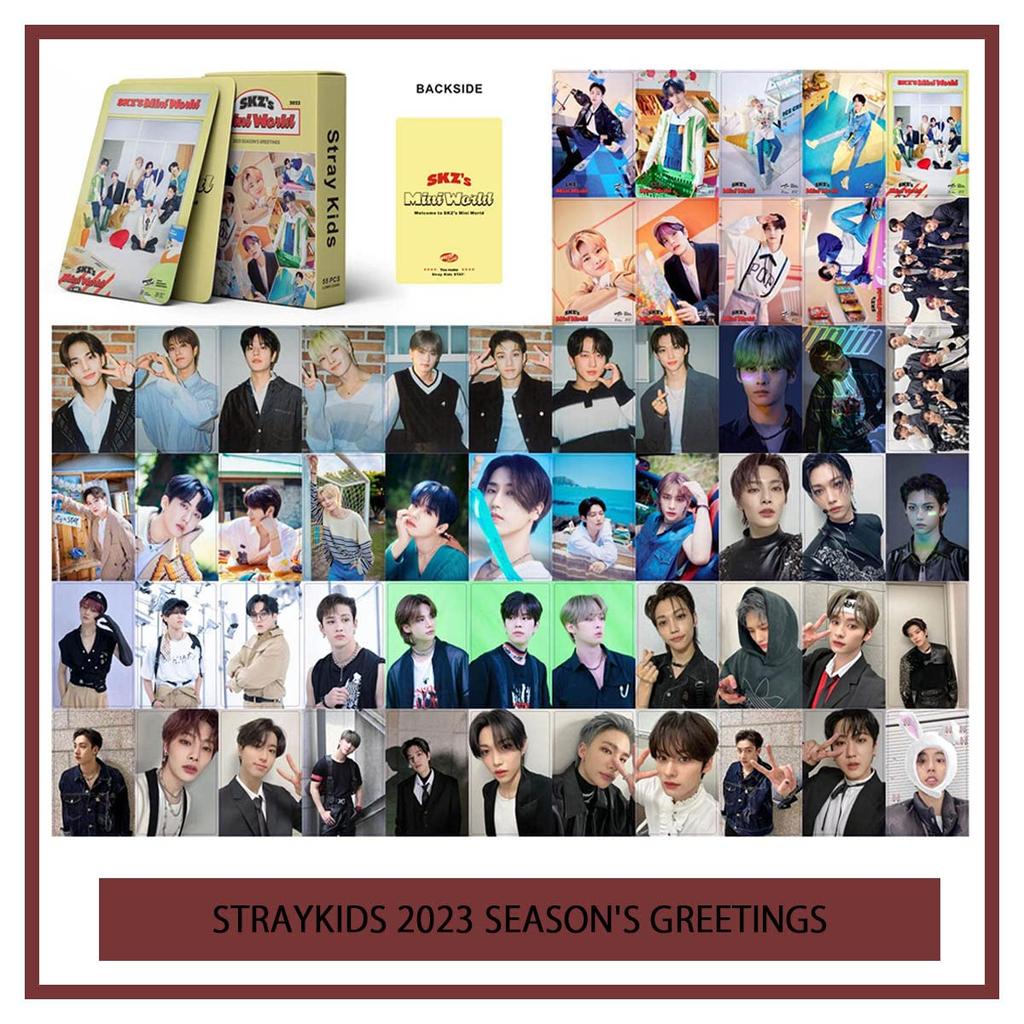 Stray Kids Lucky Bag Set 102 Pieces Cartoon Stickers Lomo Card Photo Keychain Card Holder Lucky Bag Popular Korean Goods Lucky Bag Goods Set