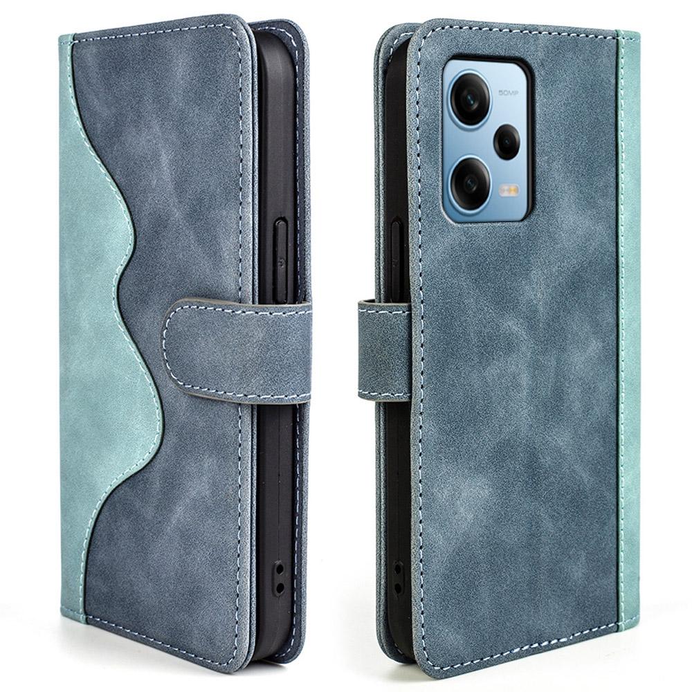 For Xiaomi Redmi Note 12 Pro 5G/Note 12 Pro Speed 5G/Poco X5 Pro 5G Dual Color Splicing Wallet Stand PU Leather Cover