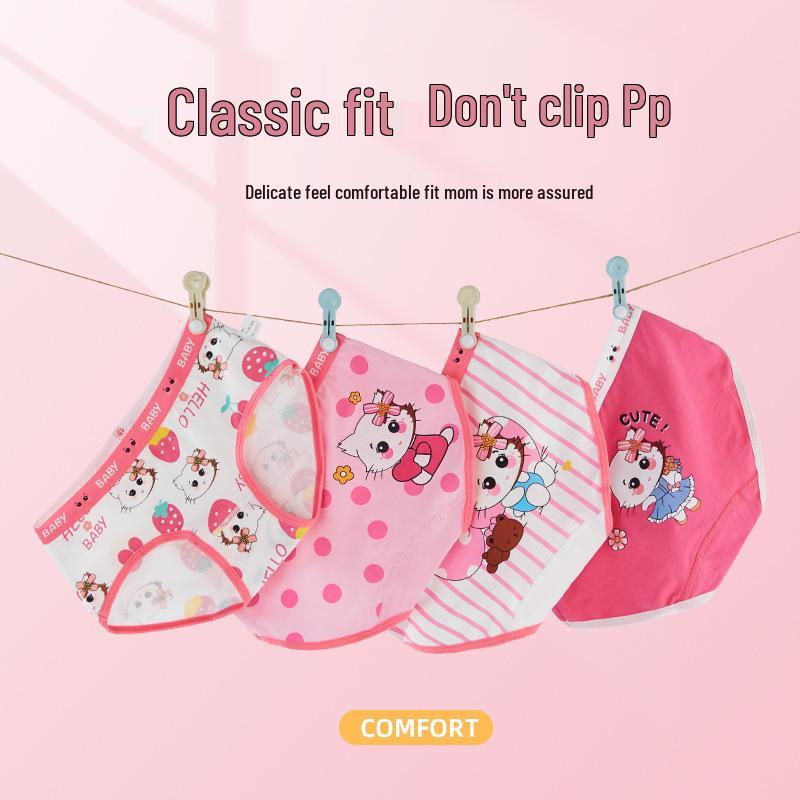 Girls' Pure Cotton Boxer Briefs - Comfortable, Non-Pinching Underwear for Children