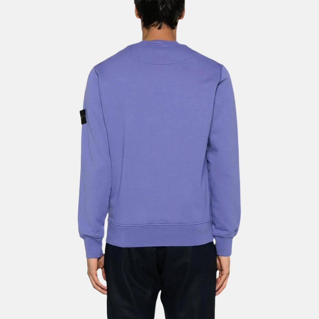 STONE ISLAND Einfarbig Pullover Langarm Rundhalsausschnitt Sweatshirt Herren sweatshirt Lila K1S1561000-44S0051-V0047