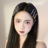 4pcs Silver Rhinestone Hair Clip Set Gold Crystal Barrettes Simple Korean Hairpins  Daily