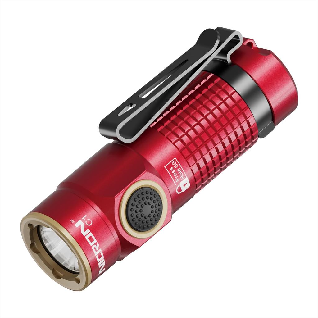 NICRON LED Handy Pocket Light with Magnetic 5 Brightness C1R Clip, Compact, Rechargeable, Type-C, Waterproof, Levels, EDC, Outdoor, Maintenance,