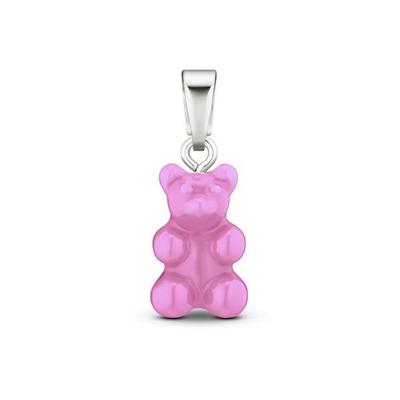 [CRYSTAL HAZE]BEAR-CANDY PINK-CLASSIC CONNECTOR Silver Charm