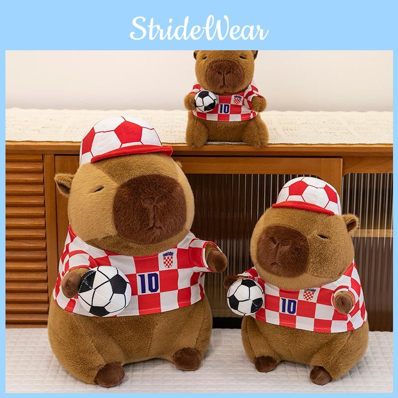 Cartoon Soccer Capybara Baby Plush Toy Adorable Playtime Pal Kids Birthday Gift