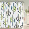 Tropical Plants Animals Bathroom Curtains Green Leaf Plant Waterproof Polyester Shower Curtain Nordic Home Bath Room Decoration