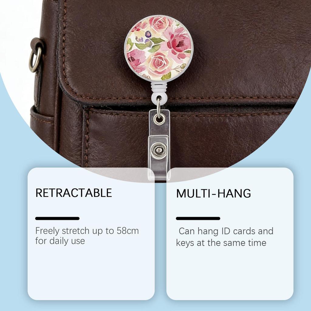 Noteory Retractable Badge Holder for IDs and Keys, Easy to Wear