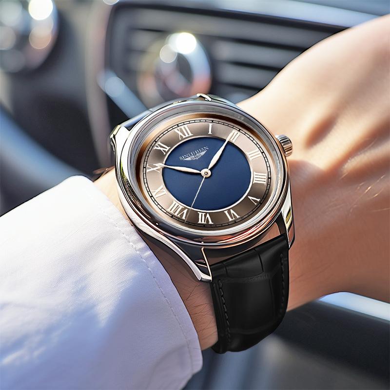 JYL Men's Watch Casual Waterproof Cross-border Leather Band