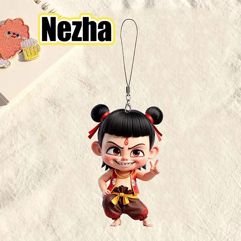 

Мультяшные Аниме Периферийные Устройства Милый Забавный Нэчжа 2 Брелок Подвеска Студенческий Рюкзак Подвесное Украшение Украшение для Автомобиля Подарок Друзьям Детям