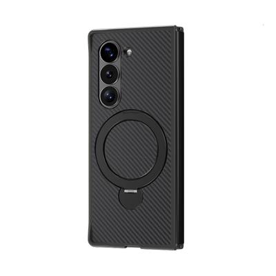 Nárazuvzdorný otočný držák z uhlíkových vláken kožený kryt pro Samsung Galaxy Z Fold 6 5 4 Fold 6 Fold 5 Fold 4 5G