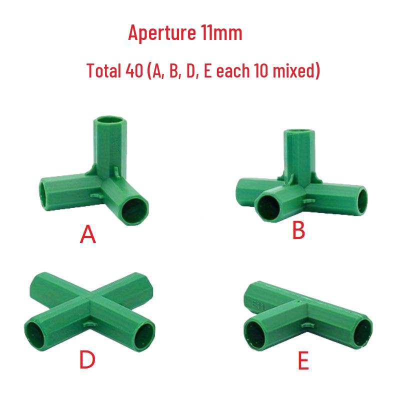 Right-Angle Three-Way Greenhouse Heating Tent Connector for Gardening Tools.