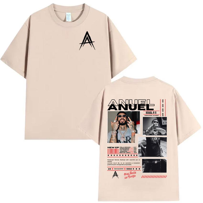 Rapper Anuel AA Album 2025 Graphic T Shirt Unisexs Hip Hop Gothic Retro Short Sleeve TShirts Clothing High Quality Cotton Tshirt