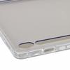 For Samsung Galaxy Tab S10 FE+ Case Tri-Fold Stand Leather + TPU + Acrylic Clear Back Tablet Cover