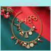 Christmas Snowflake Reindeer Snowman Jewelry Set With Zinc Alloy Pendant For Holiday Wear