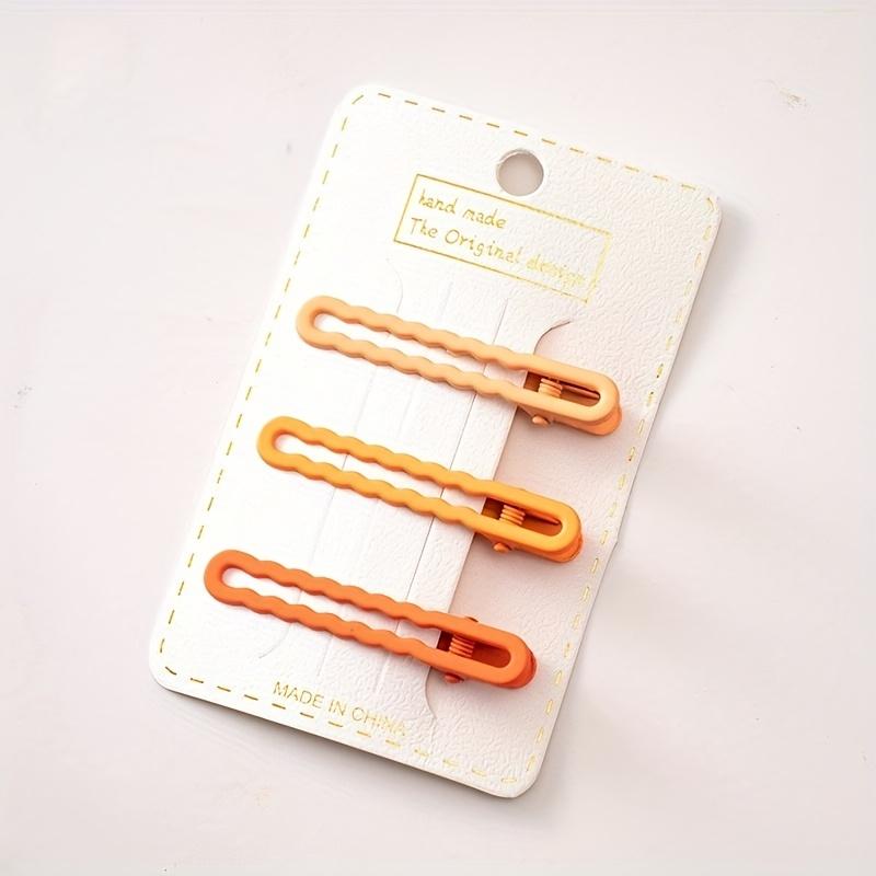 

3 шт./набор Заколка для волнистых волос конфетного цвета летняя заколка-уточка для секущихся волос, превосходное ощущение простоты, заколка-линия для боковой челки, головной убор