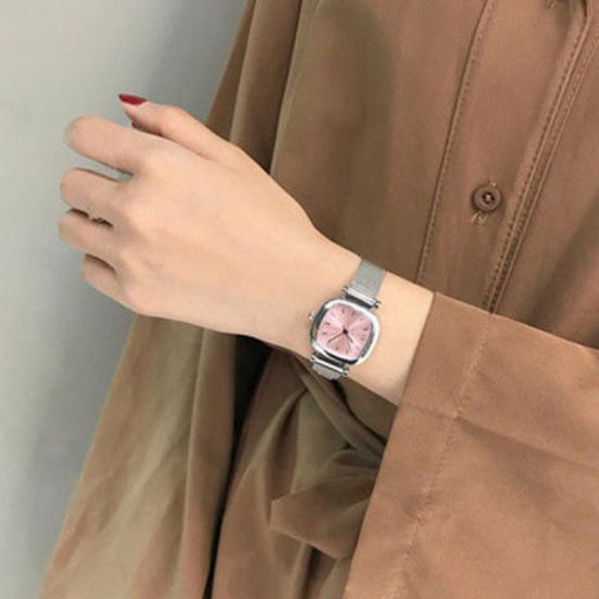 Women Dress Watch Square Dial Adjustable Steel Strap Quartz Movement Female Classic Formal Business Casual Bracelet Wristwatch Fashion Jewelry