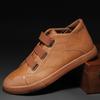 2026 New Men's Leather Casual Shoes Breathable Trend Pu Leather Men Wear-Resistant Designer Sneakers British Wild Simple Flats