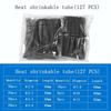 127pcs 7 Sizes Heat Shrink Sleeving Set Thermoresistant Tube Shrink Wrapping Wire Cable Polyolefin Wrap Tubing Ratio 2:1